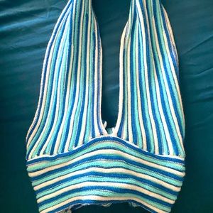 Only worn once knitted halter crop top!